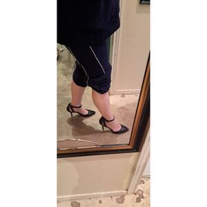 Marc Fisher Black Leather Heels Size 9